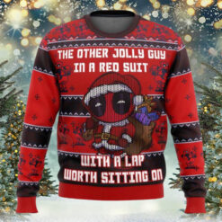 Deadpool Jolly Santa Hat Ugly Christmas Sweater