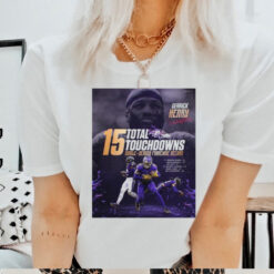 Derrick Henry Baltimore Ravens NFL 15 Total Touchdowns Single Season Franchise Record Signature Poster t shirt