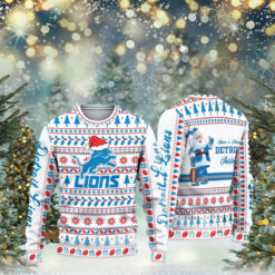 Detroit Lions Merry Christmas 2024 Have A Merry Detroit Christmas Ugly Sweater