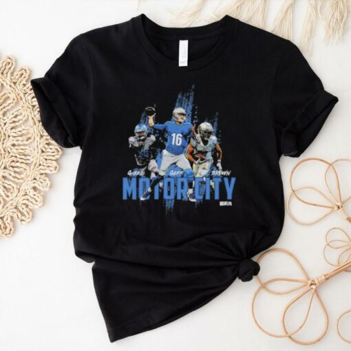 Detroit football motor city trio shirt