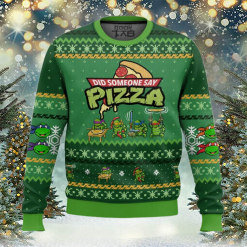 Did someone say Pizza, Teenage Mutant Ninja Turtles Ugly Christmas Sweater