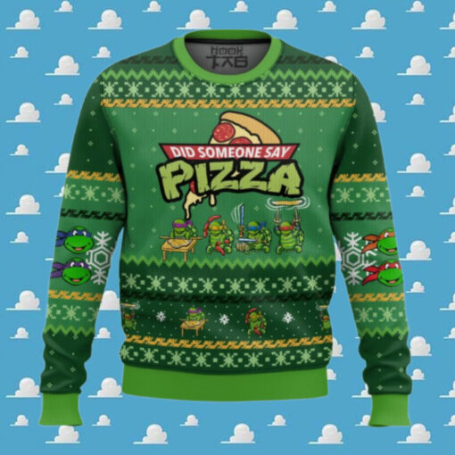 Did someone say Pizza, Teenage Mutant Ninja Turtles Ugly Christmas Sweater