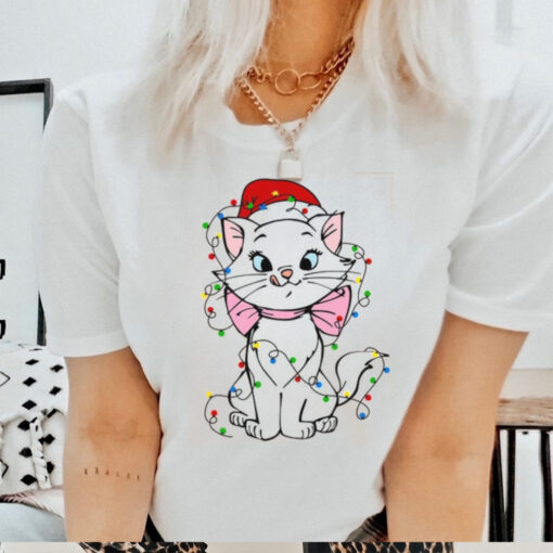 Disney Santa Marie Cat Christmas Lights Shirt