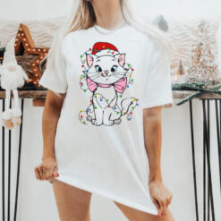 Disney Santa Marie Cat Christmas Lights Shirt