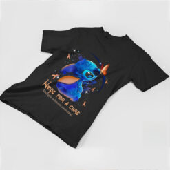 Disney Stitch With Butterfly Hope For A Cure Multiple Sclerosis Awareness T Shirt