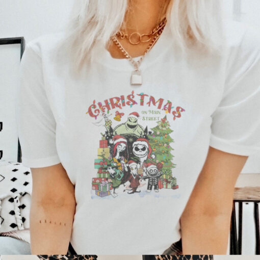 Disney The Nightmare Before Christmas Shirt, Jack Skellington Christmas Lights, Oogie Boogie Christmas on Main Street Shirt