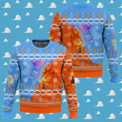 Ember and Wave, Elemental Christmas Ugly Sweater