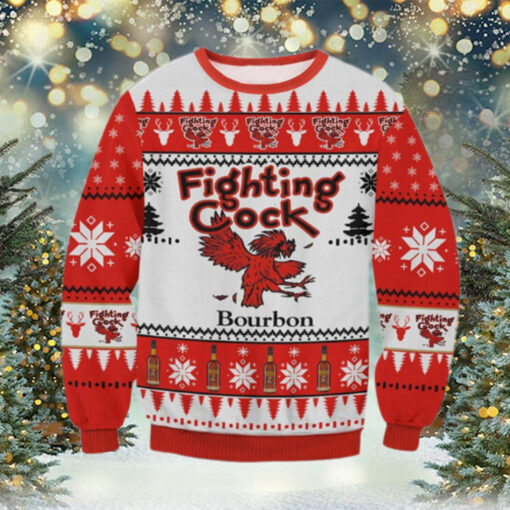 Fighting Cock Bourbon Ugly Sweater