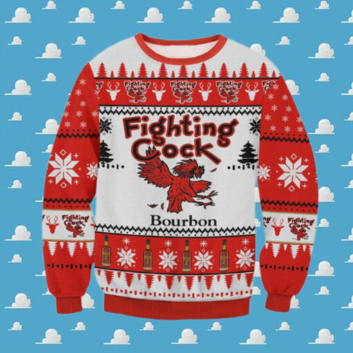 Fighting Cock Bourbon Ugly Sweater