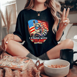 Fist racoon I stand with Trump us flag Shirt