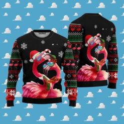 Flamingo Couple Ugly Christmas Sweater