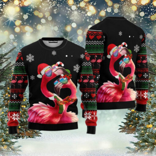 Flamingo Couple Ugly Christmas Sweater