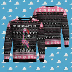 Flamingo Naughty List Ugly Christmas Sweater