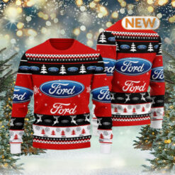 Ford 2024 Christmas Rapid Red Ugly Sweater