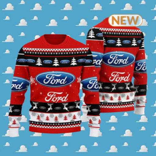 Ford 2024 Christmas Rapid Red Ugly Sweater