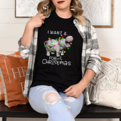 Funny Christmas I Want A Hippopotamus For Christmas Shirt