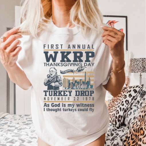 Funny Thanksgiving WKRP Turkey Drop T Shirt