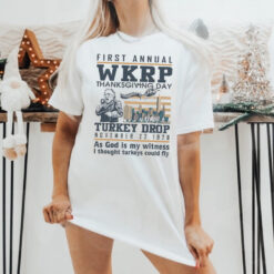 Funny Thanksgiving WKRP Turkey Drop T Shirt