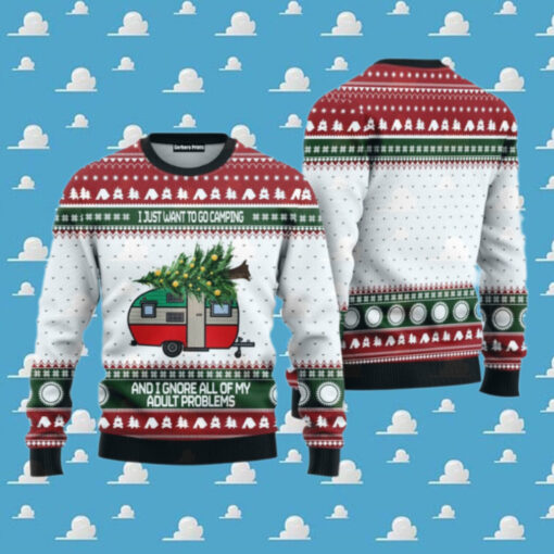 Camping Ugly Christmas Sweater