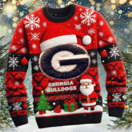 Georgia Bulldogs Christmas Time Celebration Ugly Sweater