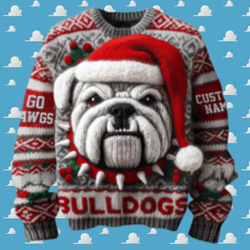 Georgia Bulldogs Go Dawgs Personalized Name Sweater