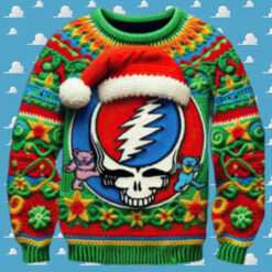 Grateful Dead Merry Deadmas Festive Skull & Bears Sweater