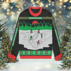 Grateful Dead Skating Bears Snowflakes Pattern Chirstmas Gifts 2024 For Family And Friends Ugly Sweater