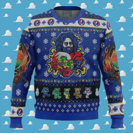 Grateful Dead X Jerry Garcia Chirstmas Gifts 2024 Xmas For Family And Friends Ugly Sweater