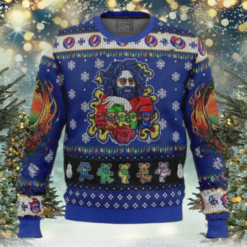 Grateful Dead X Jerry Garcia Chirstmas Gifts 2024 Xmas For Family And Friends Ugly Sweater