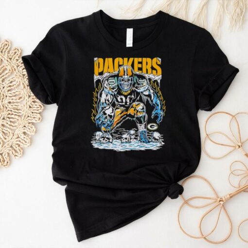 Green Bay Packers Football skeleton player art shirt