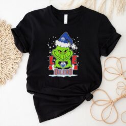 Grinch Hand Love Edmonton Hockey Christmas Shirt