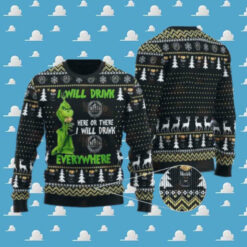 Grinch I Will Drink Modelo Everywhere Christmas Gift Ugly Christmas Sweater