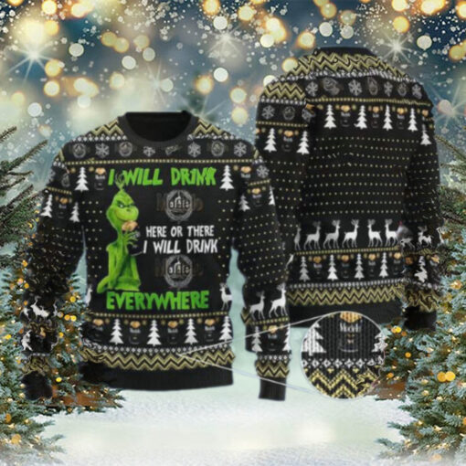 Grinch I Will Drink Modelo Everywhere Christmas Gift Ugly Christmas Sweater