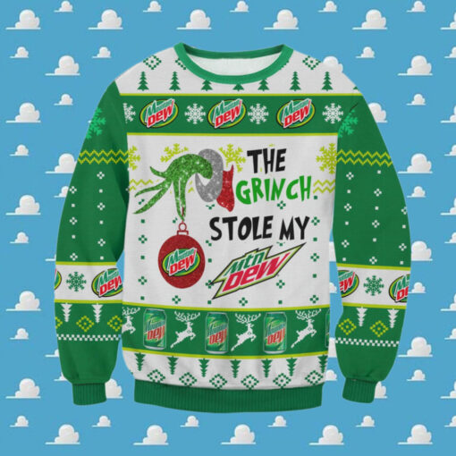 Grinch Stole Mountain Dew Ugly Sweater