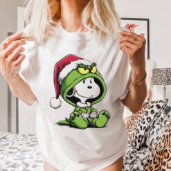 Grinch disguise Snoopy christmas shirt