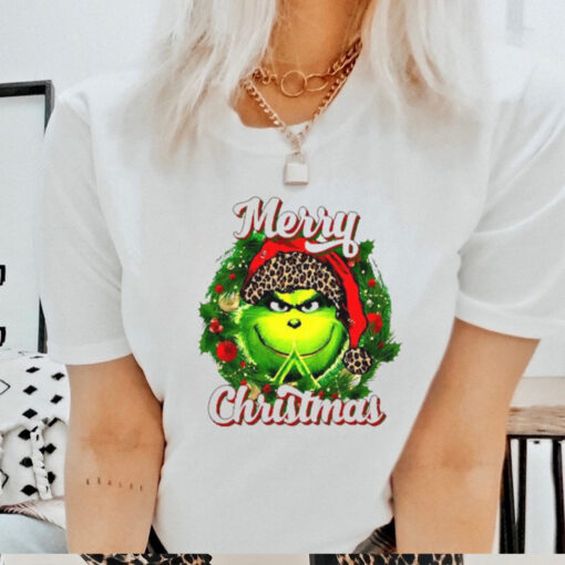 Grinch merry Christmas wreath shirt