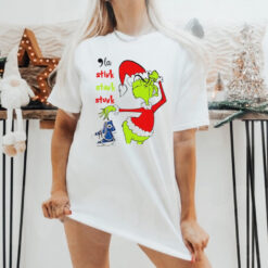 Grinch stink stank stunk chucks and pearls Kamala Christmas shirt