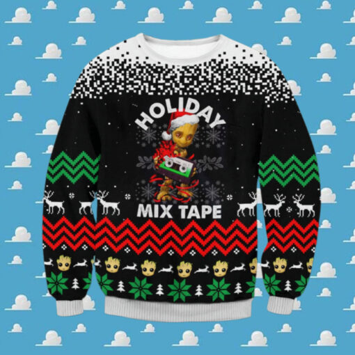 Groot Holiday Mix Tape Ugly Sweater