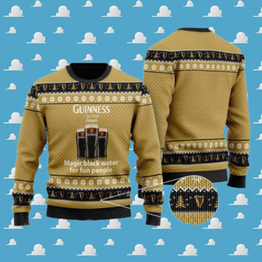 Guinness Beer Merry Xmas Drink Lover Ugly Knitted Christmas Sweater