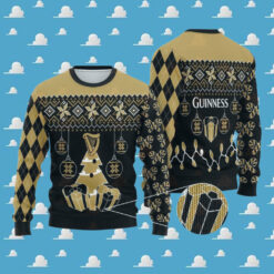 Guinness Beer Ugly Christmas Sweater, Faux Wool Sweater, Gifts For Beer Lovers, International Beer Day, Best Christmas Gifts