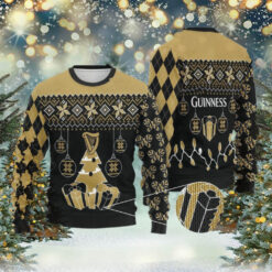 Guinness Beer Ugly Christmas Sweater, Faux Wool Sweater, Gifts For Beer Lovers, International Beer Day, Best Christmas Gifts