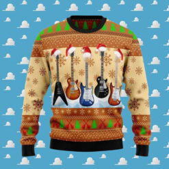 Guitars Santa Xmas Ugly Sweater