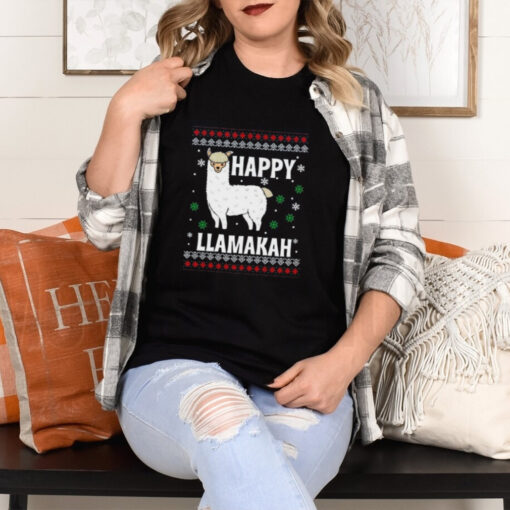 Happy Llamakah Christmas Vuitino Shirt