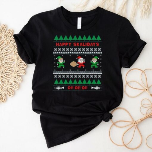 Happy Skalidays Elf Christmas Vuitino Shirt