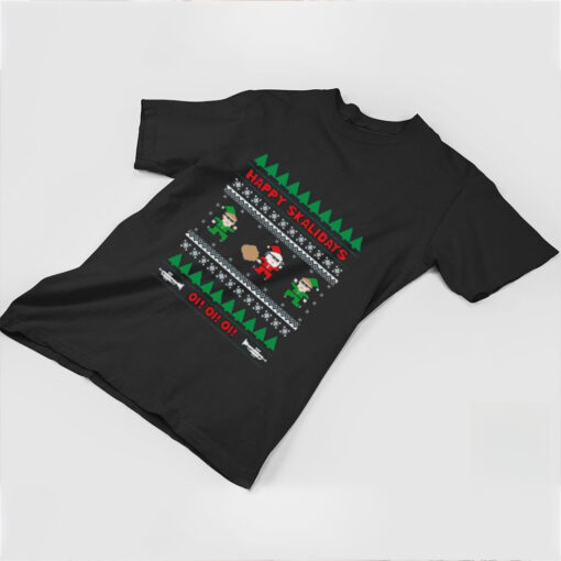 Happy Skalidays Elf Christmas Vuitino Shirt