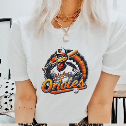 Happy Thanksgiving Baltimore Orioles Baseball Turkey 2024 Shirt