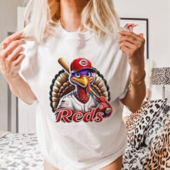 Happy Thanksgiving Cincinnati Reds Baseball Turkey 2024 Shirt