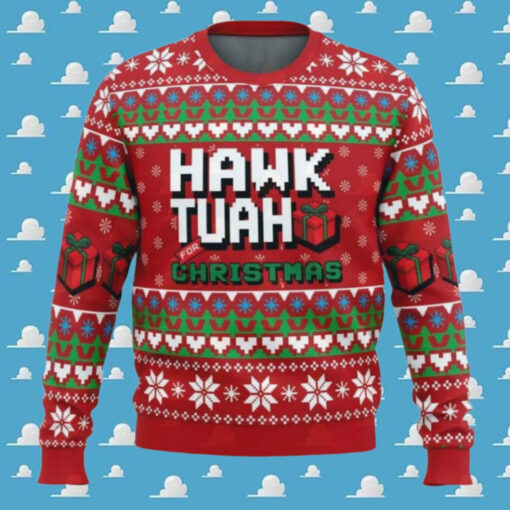 Hawk Tuah For Christmas Ugly Christmas Sweater