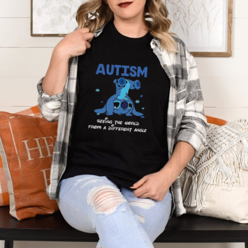 Headstanding Stitch Autism Seeing The World From A Different Angle T Shirt