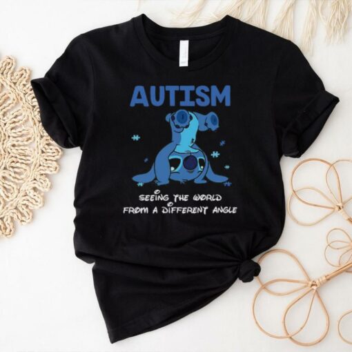 Headstanding Stitch Autism Seeing The World From A Different Angle T Shirt